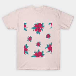 Spring Floral Pattern T-Shirt